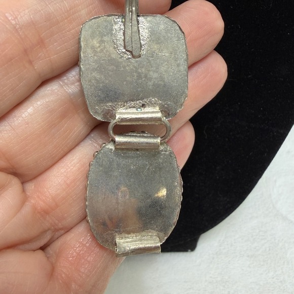 Silpada Sterling Silver 925 Wheat Link Chain Necklace Natural Stone Southwestern - Picture 5 of 12